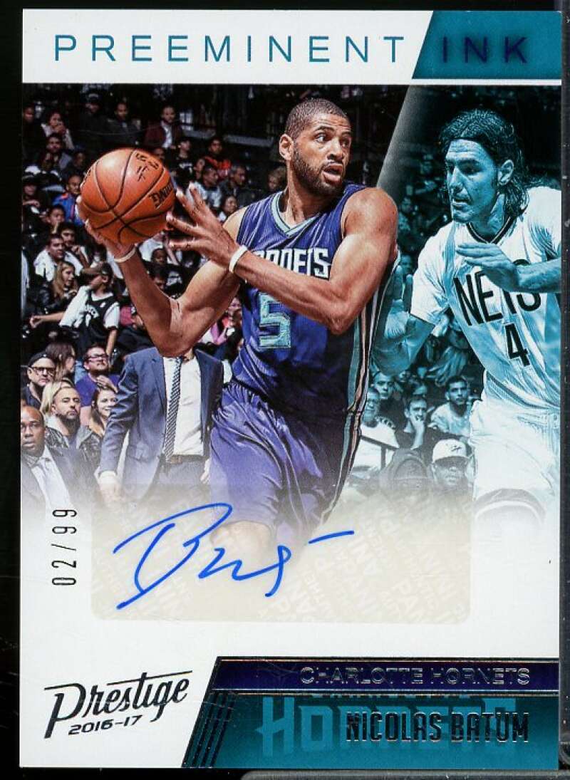 Nicolas Batum Card 2016-17 Prestige Preeminent Ink #22  Image 1