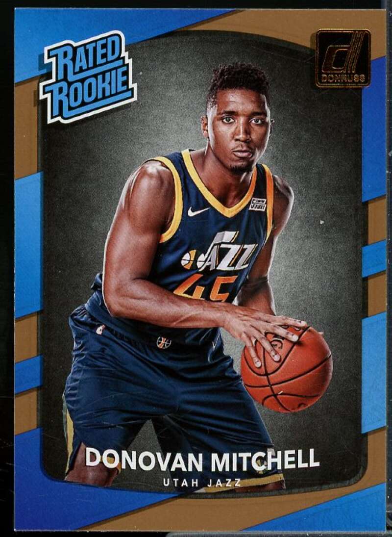 Donovan Mitchell Rookie Card 2017-18 Donruss #188  Image 1