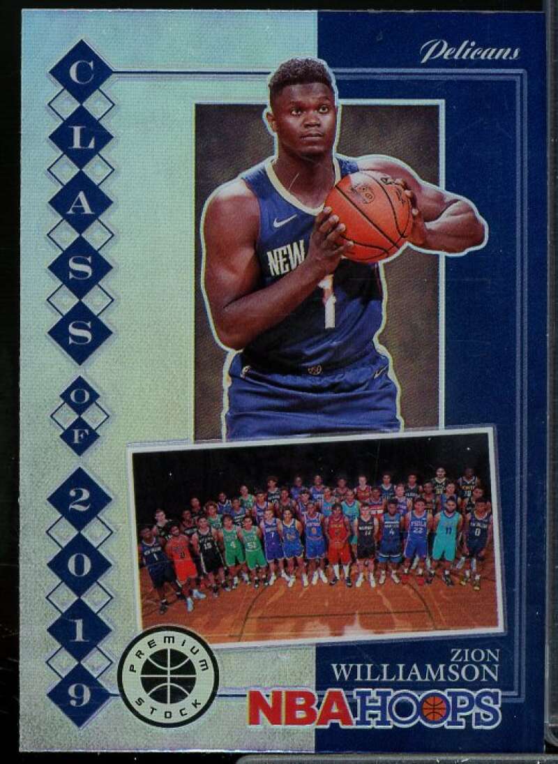 Zion Williamson Rookie Card 2019-20 Hoops Premium Stock Class of 2019 Holo #7  Image 1