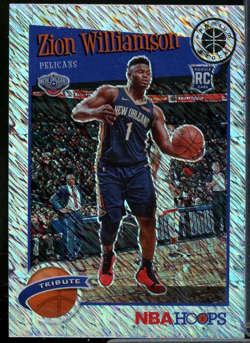 Zion Williamson Rookie Card 2019-20 Hoops Premium Stock Prizms Shimmer #296  Image 1