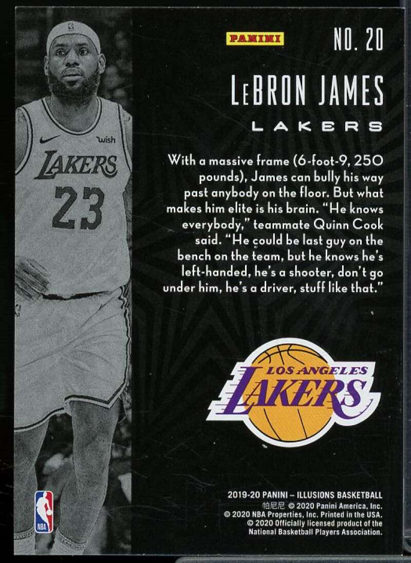LeBron James Card 2019-20 Panini Illusions #20  Image 2