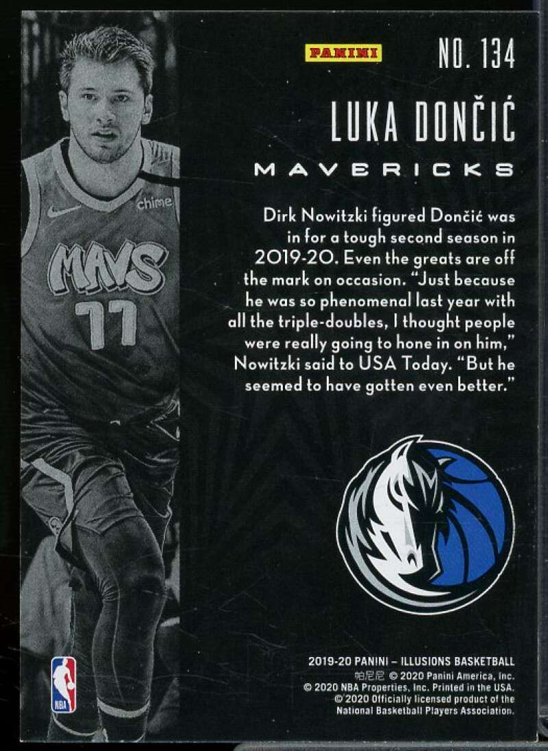 Luka Doncic Card 2019-20 Panini Illusions #134  Image 2
