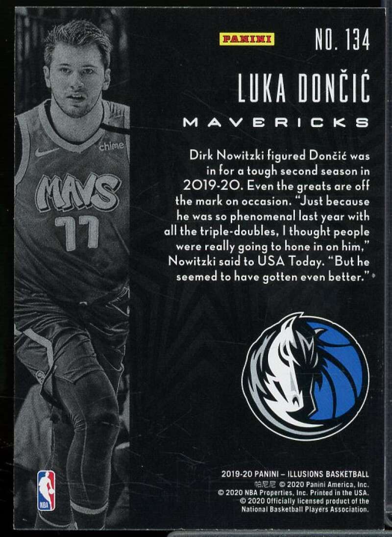 Luka Doncic Card 2019-20 Panini Illusions #134  Image 2