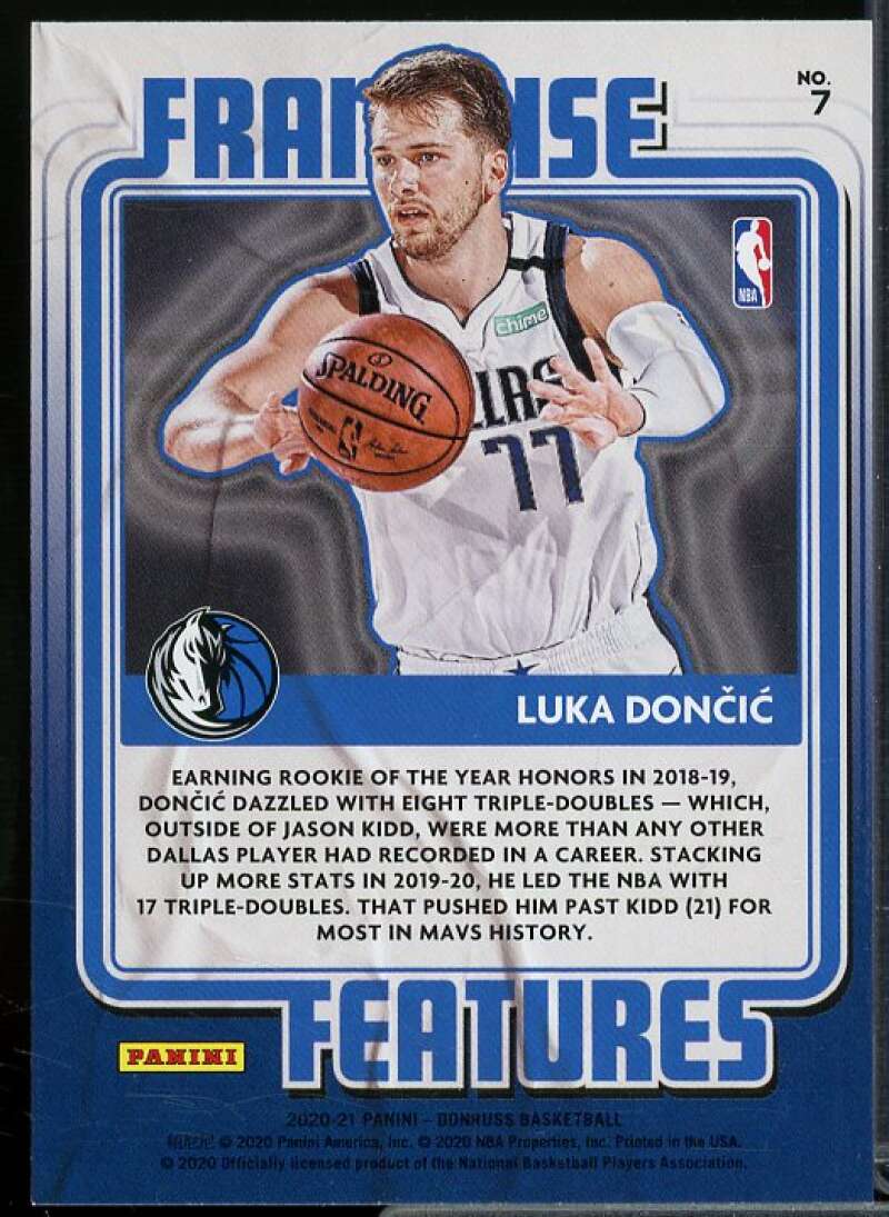 Luka Doncic Card 2020-21 Donruss Franchise Features #7  Image 2
