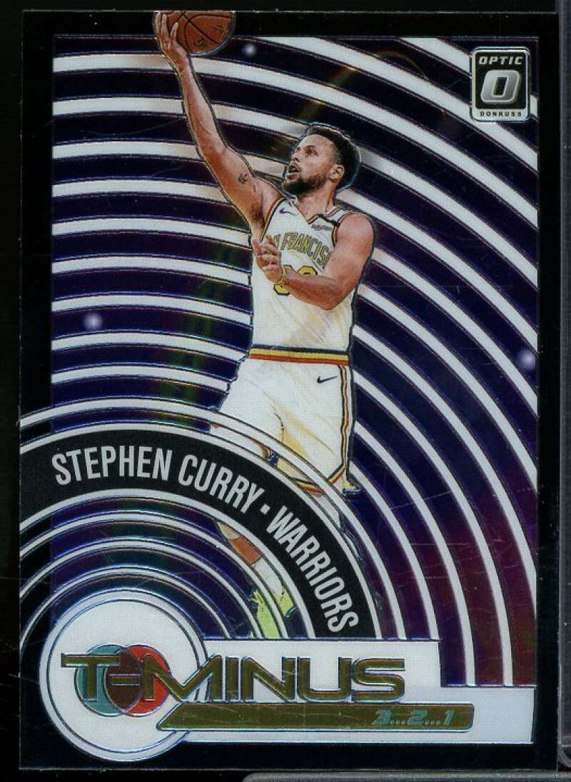 Stephen Curry Card 2020-21 Donruss Optic T-Minus 3 2 1 Purple #1  Image 1