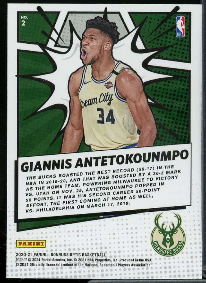 Giannis Antetokounmpo Card 2020-21 Donruss Optic My House #2  Image 2