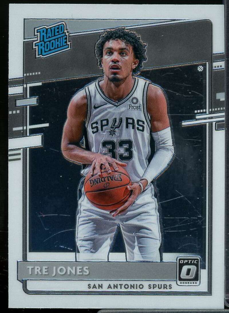 Tre Jones Rookie Card 2020-21 Donruss Optic Holo #188  Image 1
