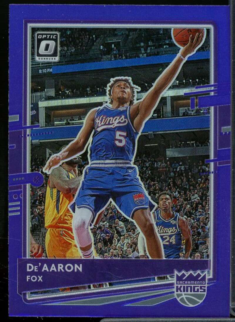 De'Aaron Fox Card 2020-21 Donruss Optic Purple #23  Image 1