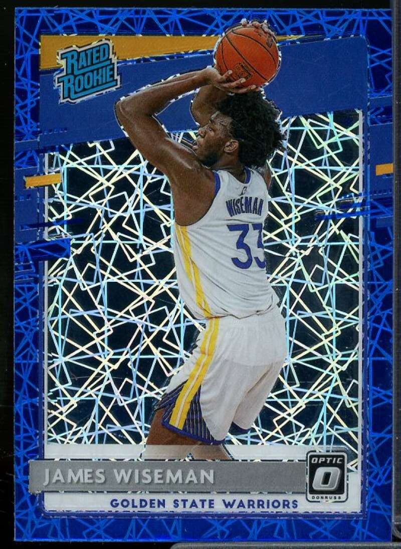James Wiseman Rookie Card 2020-21 Donruss Optic Blue Velocity #152  Image 1