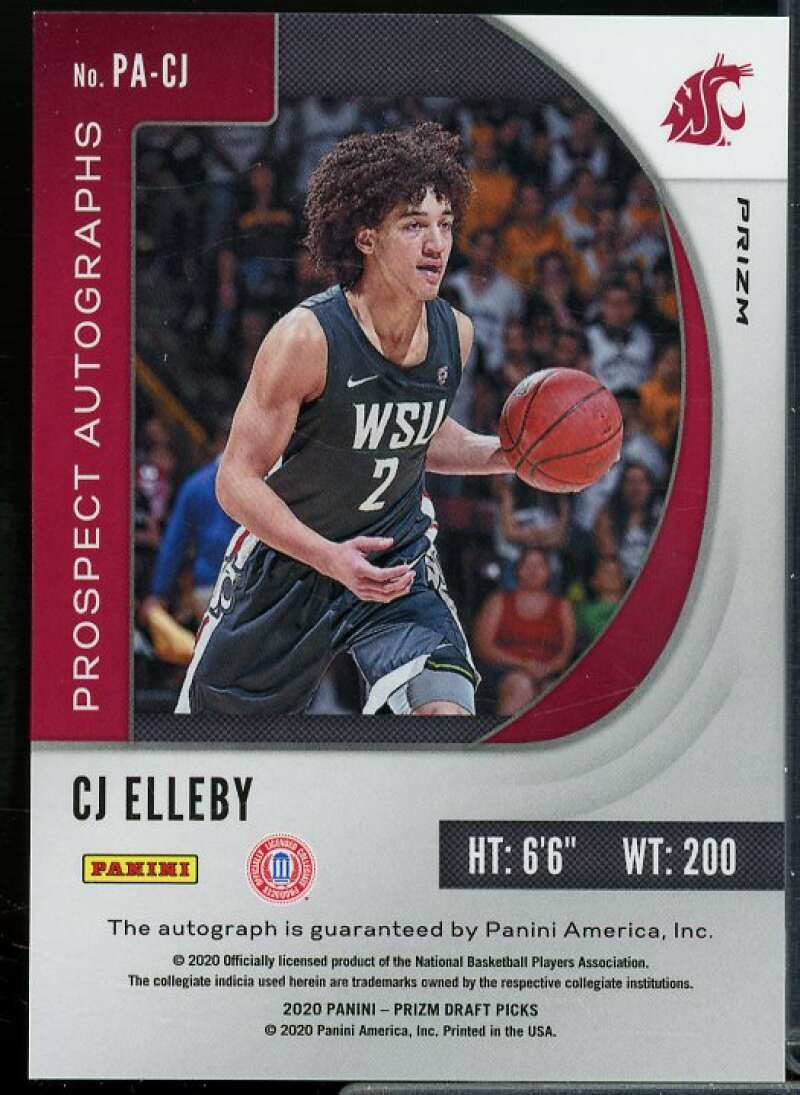 CJ Elleby 2020-21 Panini Prizm Draft Picks Prospect Autographs Pink Ice #60  Image 2