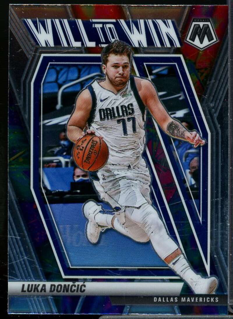 Luka Doncic Card 2020-21 Panini Mosaic Will to Win #12  Image 1