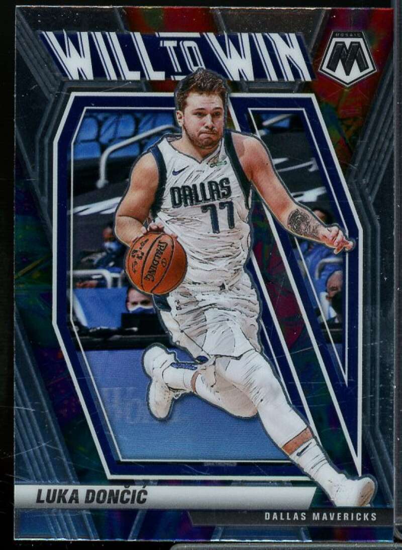 Luka Doncic Card 2020-21 Panini Mosaic Will to Win #12  Image 1