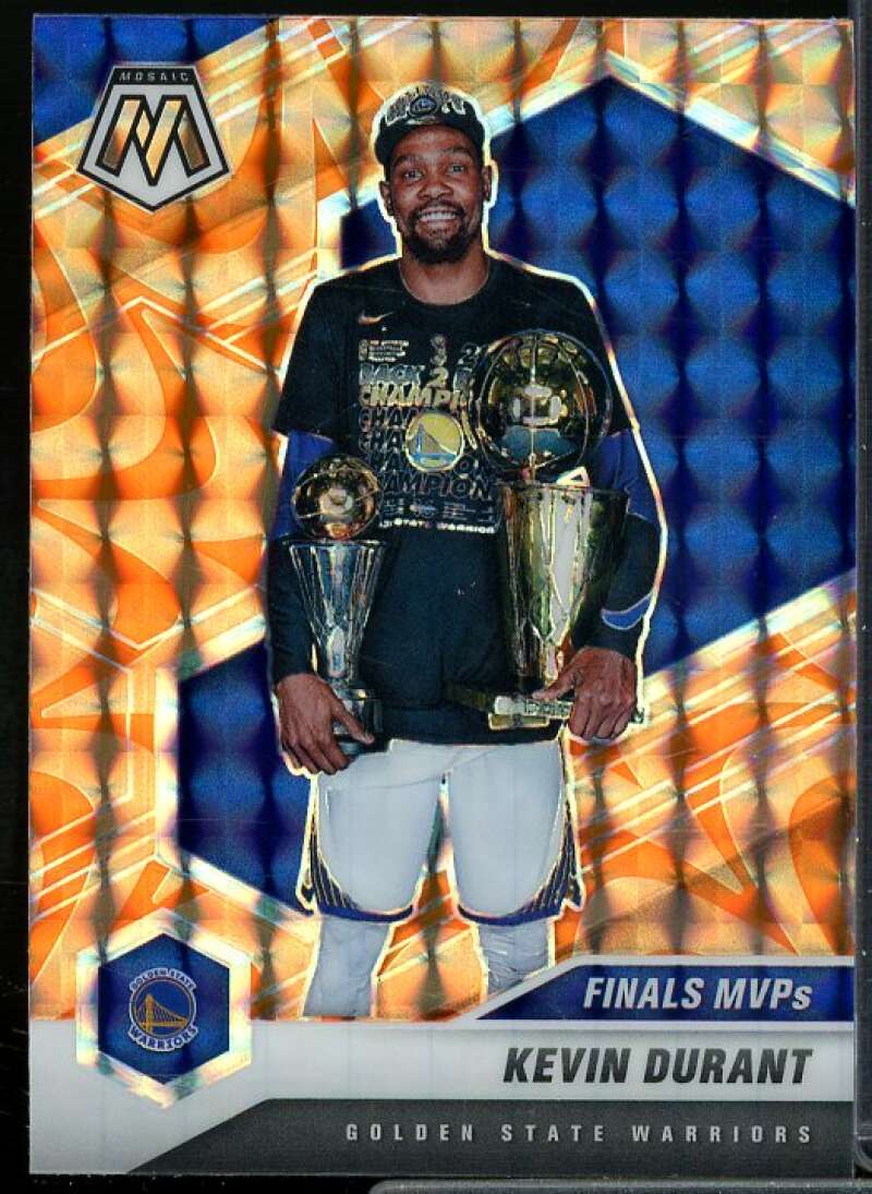 Kevin Durant Card 2020-21 Panini Mosaic Mosaic Reactive Orange #296  Image 1