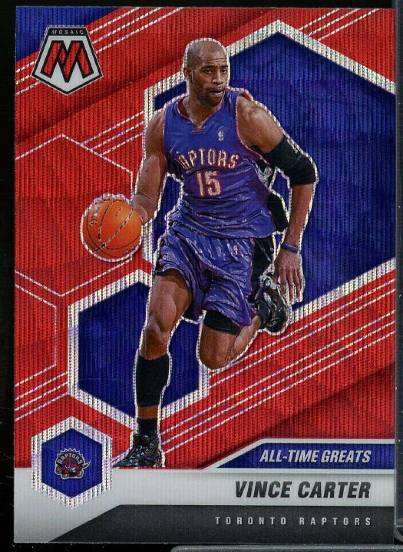 Vince Carter Card 2020-21 Panini Mosaic Mosaic Red Wave #290  Image 1