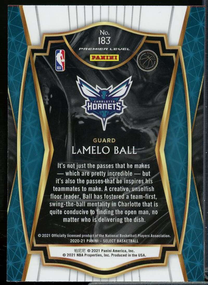 LaMelo Ball Rookie Card 2020-21 Select Blue Retail #183  Image 2