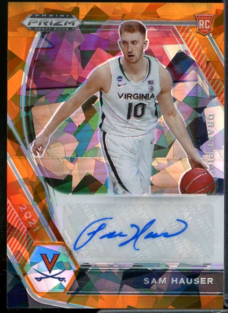 Sam Hauser 2021-22 Prizm Draft Picks Draft Picks Autographs Prizms Orange Ice #6  Image 1