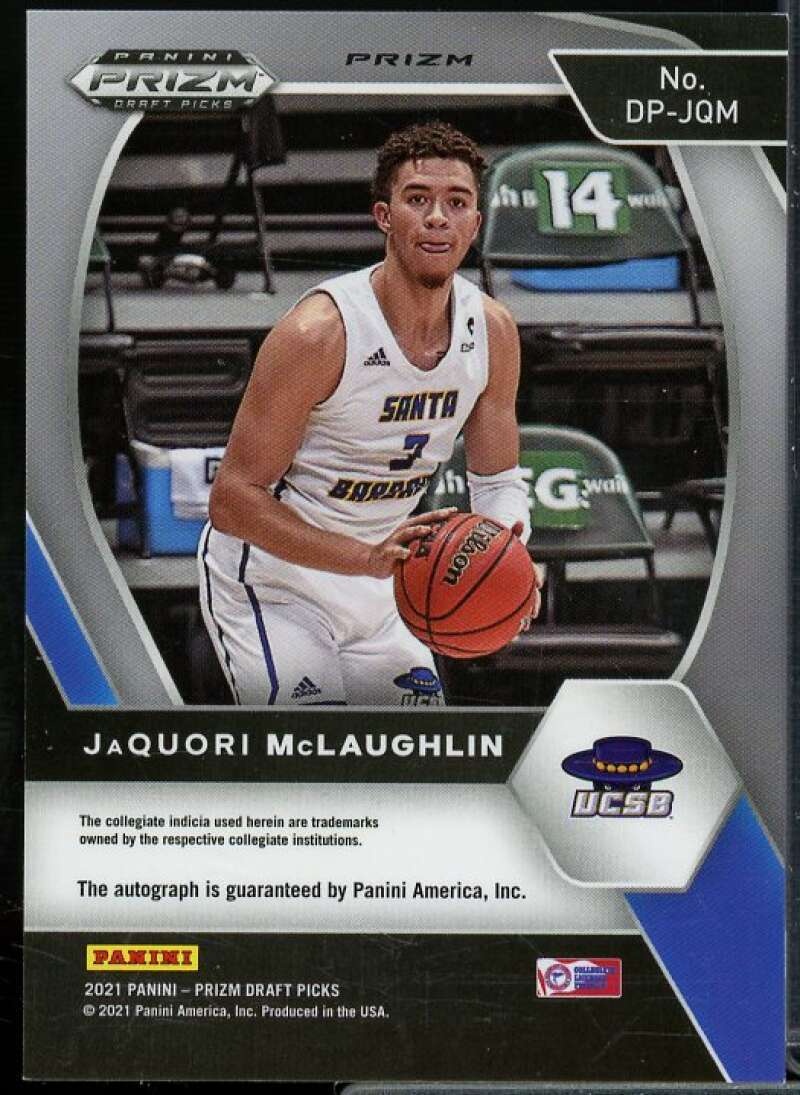 McLaughlin 2021-22 Panini Prizm Draft Picks Draft Picks AU Prizms Green #24  Image 2