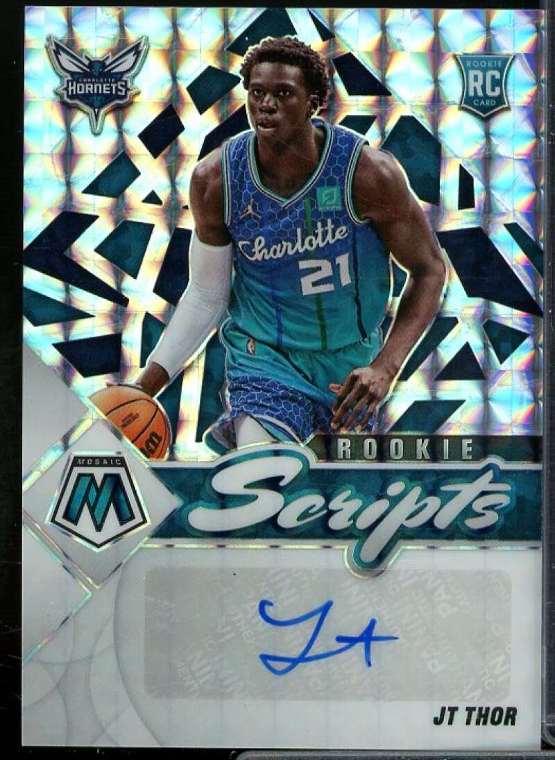 JT Thor Rookie Card 2021-22 Panini Mosaic Rookie Scripts #10  Image 1