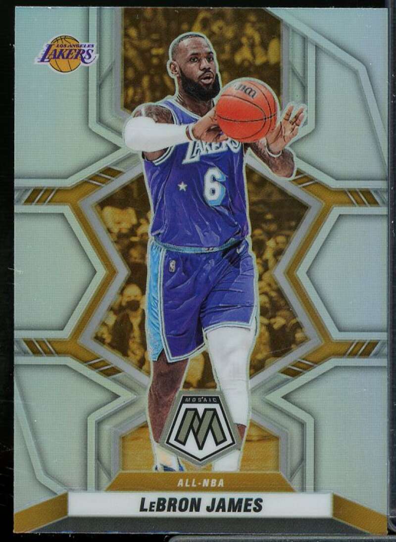 LeBron James ALL Card 2021-22 Panini Mosaic Silver #286  Image 1