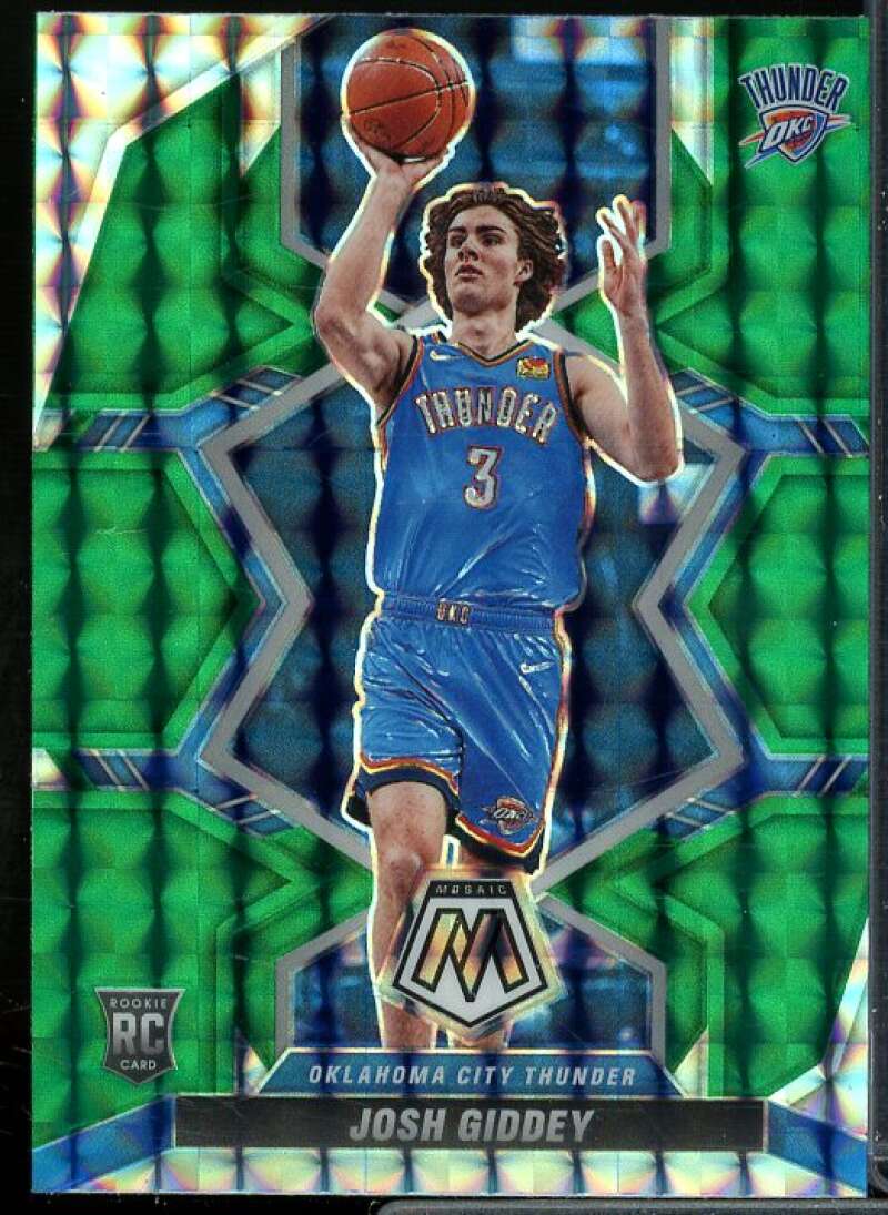 Josh Giddey Rookie Card 2021-22 Panini Mosaic Mosaic Green #210  Image 1