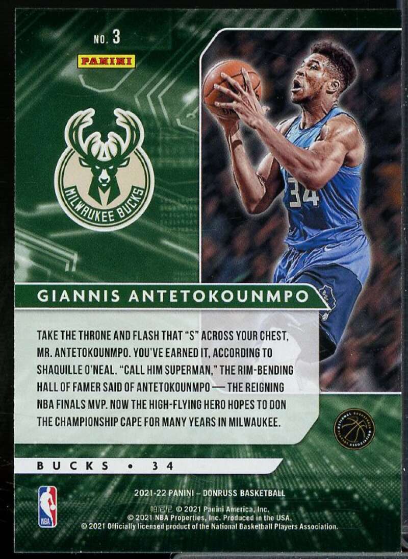 Giannis Antetokounmpo Card 2021-22 Donruss Power in the Paint #3  Image 2