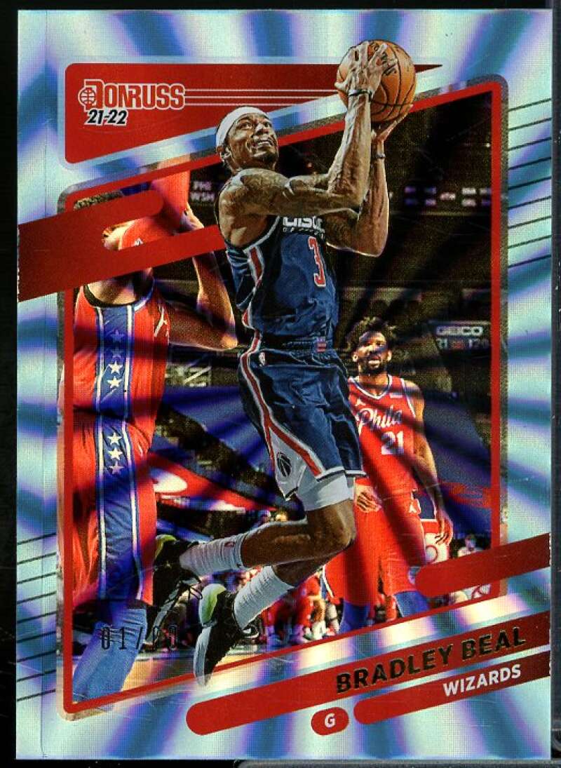Bradley Beal Card 2021-22 Donruss Holo Light Blue Laser #81  Image 1