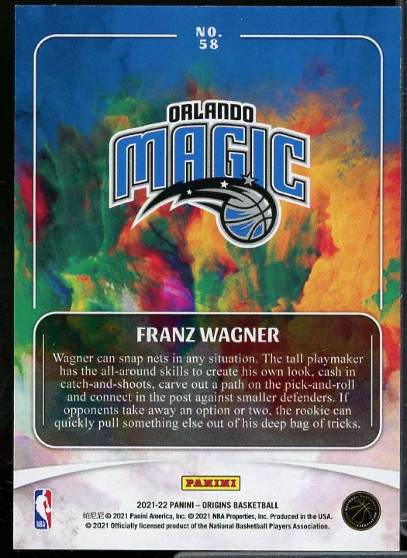Franz Wagner Rookie Card 2021-22 Panini Origins Blue #58  Image 2