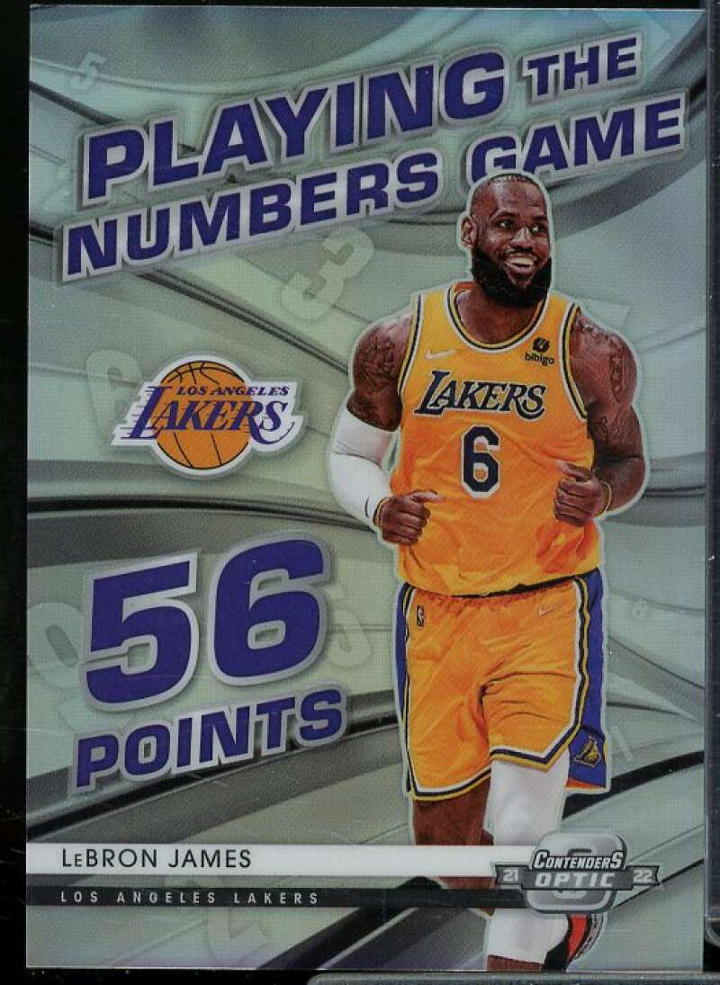 LeBron James Card 2021-22 Panini Contenders Optic Playing the Numbers Game #3  Image 1