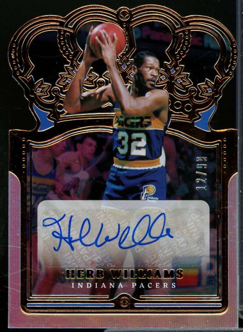 Herb Williams Card 2021-22 Crown Royale Crown Autographs #50  Image 1