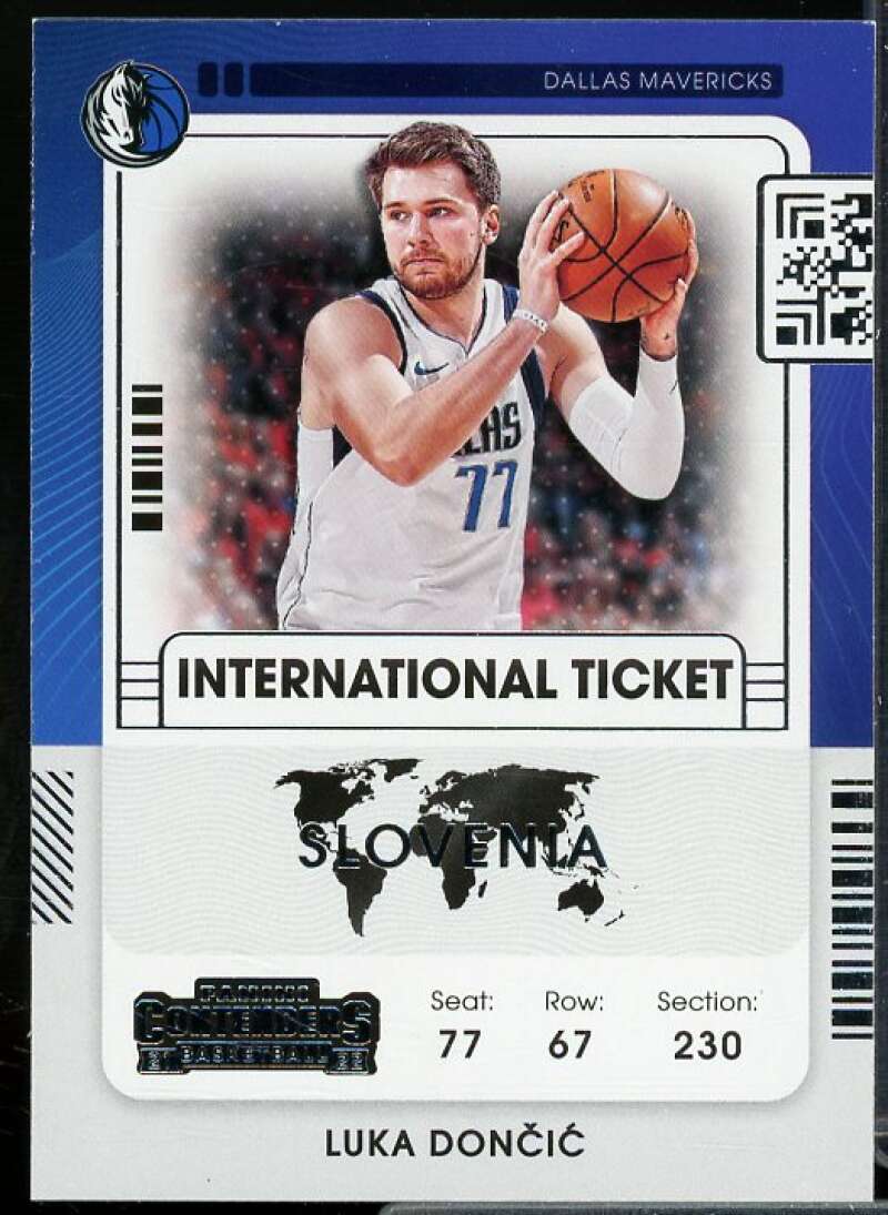 Luka Doncic Card 2021-22 Panini Contenders International Ticket #9  Image 1