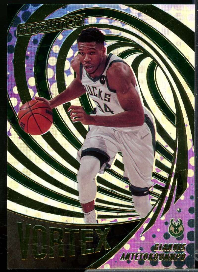 Giannis Antetokounmpo Card 2021-22 Panini Revolution Vortex #10  Image 1