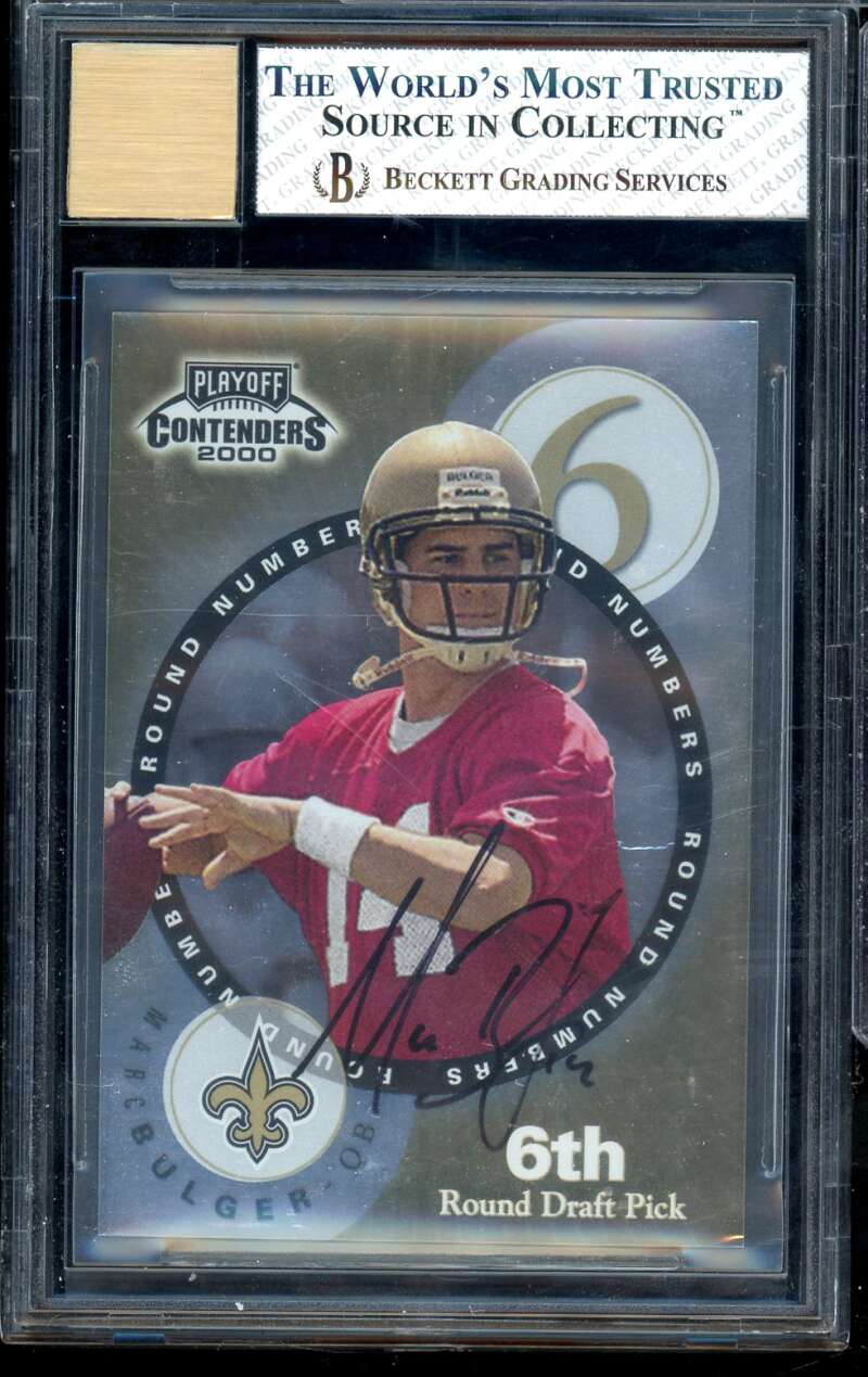 Tom Brady Rookie 2000 Playoff Contenders Round Numbers Autograph BGS 7.5 AUTO 9 Image 2