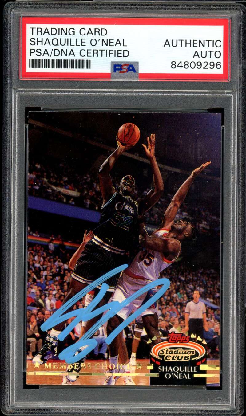 Shaquille O'neal Rookie 1992-93 Stadium Club #201 Autograph PSA DNA Authentic Image 1