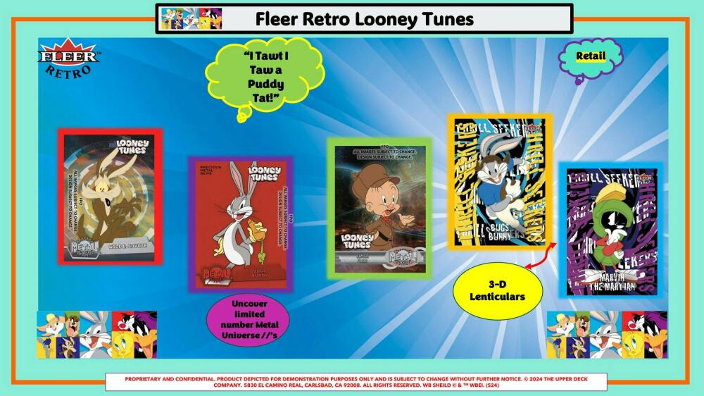 2024 Fleer Retro Looney Tunes 5-Pack Blaster Box Image 5