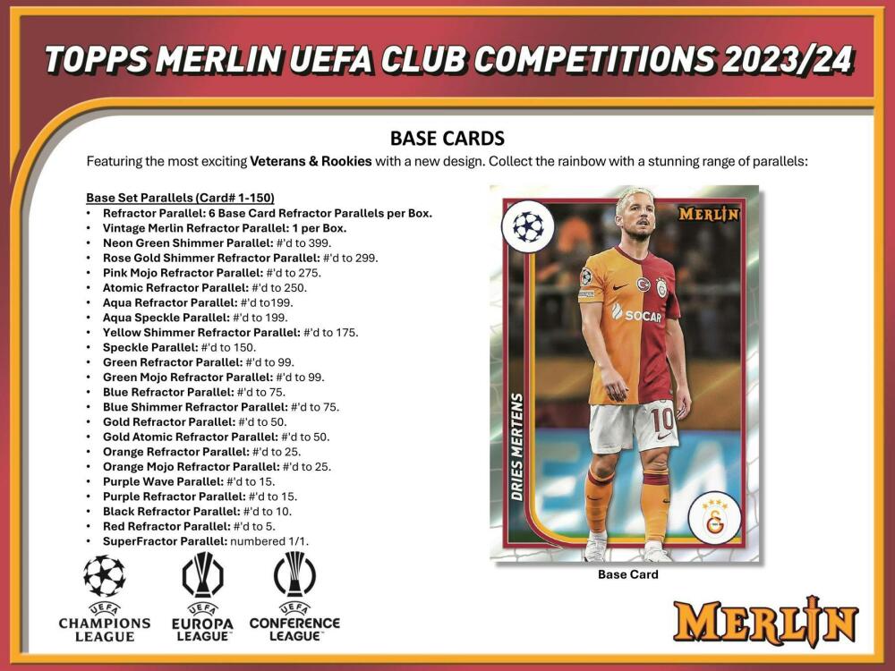 2023-24 Topps Chrome Merlin UEFA Club Competitions Soccer Hobby Box Image 5