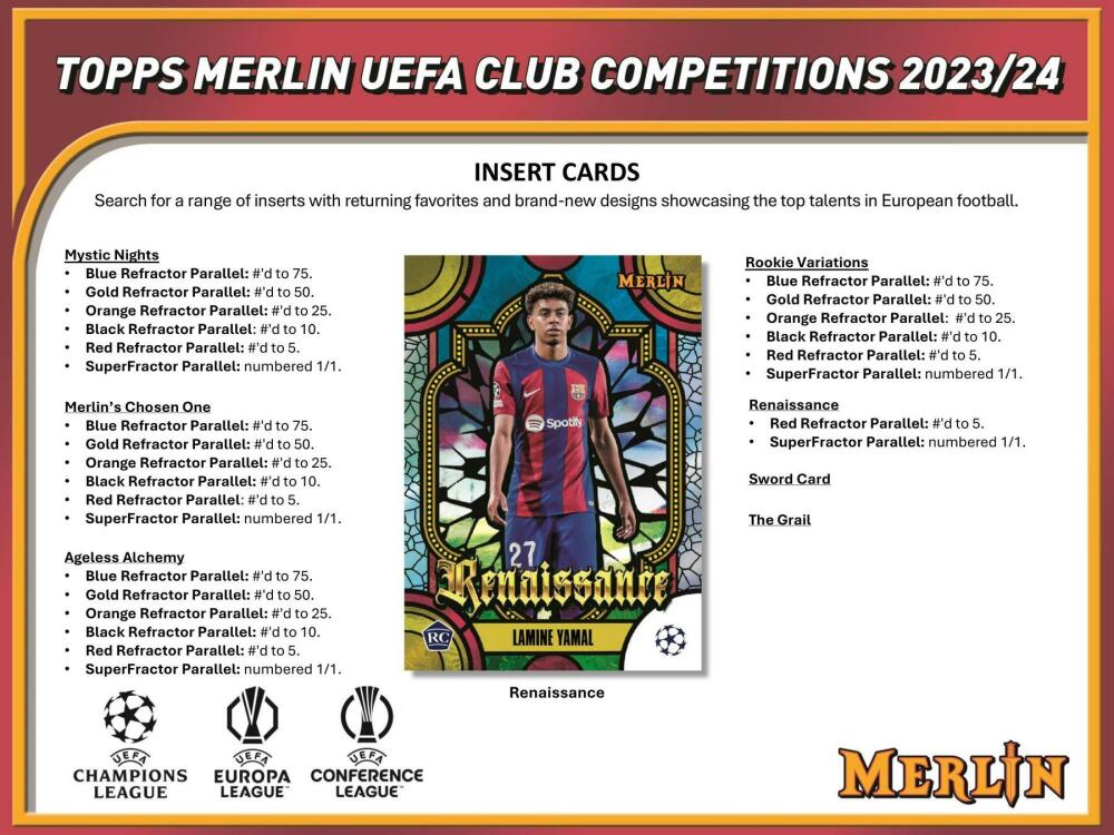 2023-24 Topps Chrome Merlin UEFA Club Competitions Soccer Hobby Box Image 6