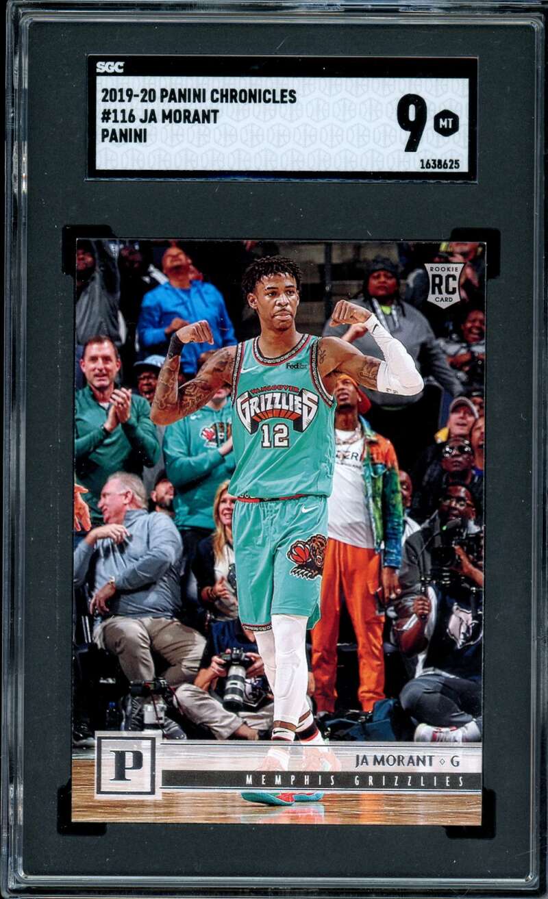 Ja Morant Rookie Card w/Young Dolph 2019-20 Panini Chronicles #116 SGC 9 Image 1