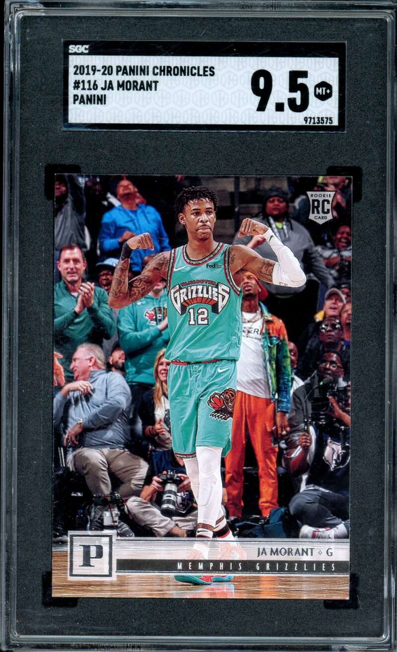 Ja Morant Rookie Card w/Young Dolph 2019-20 Panini Chronicles #116 SGC 9.5 Image 1