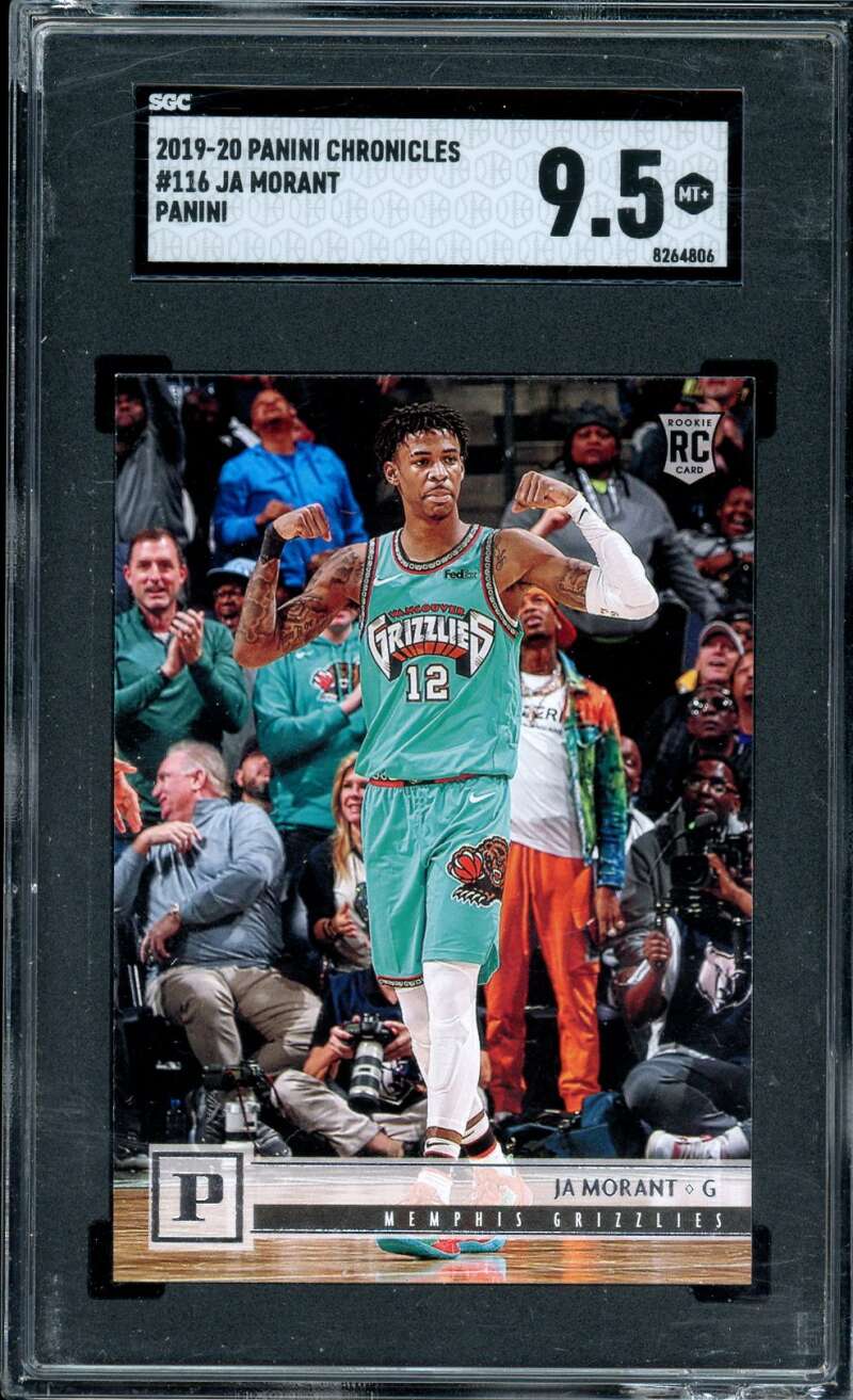 Ja Morant Rookie Card w/Young Dolph 2019-20 Panini Chronicles #116 SGC 9.5 Image 1