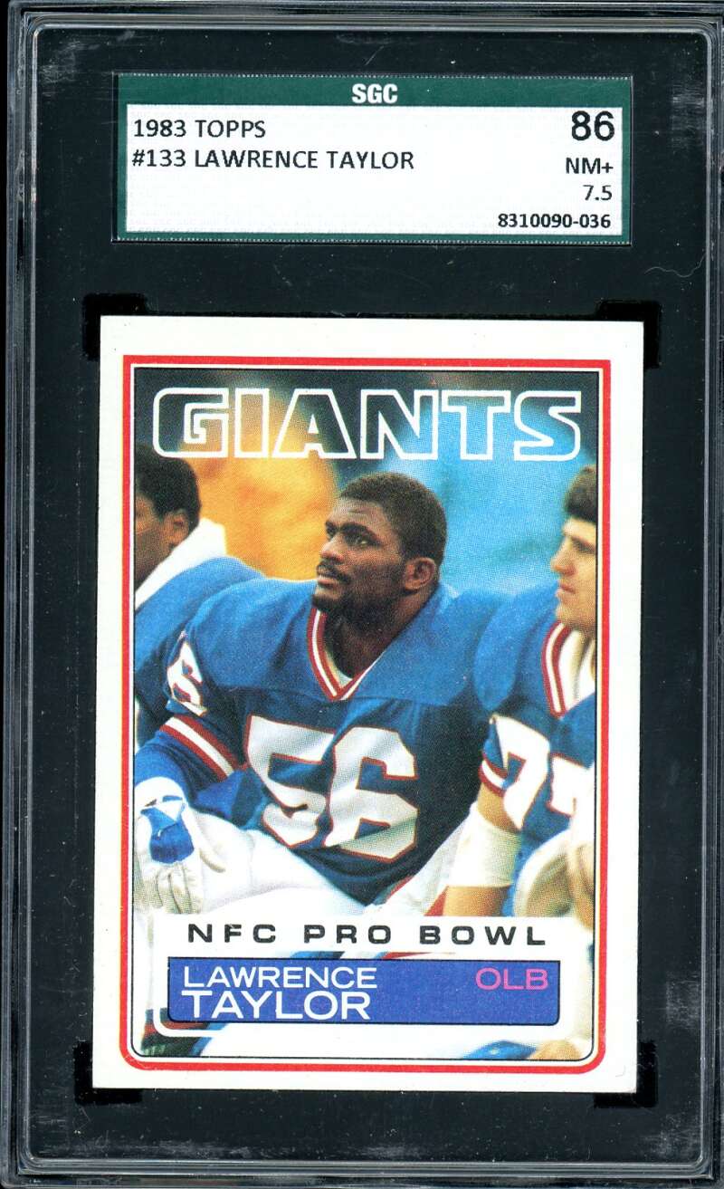 Lawrence Taylor Card 1983 Topps #133 SGC 7.5 Image 1