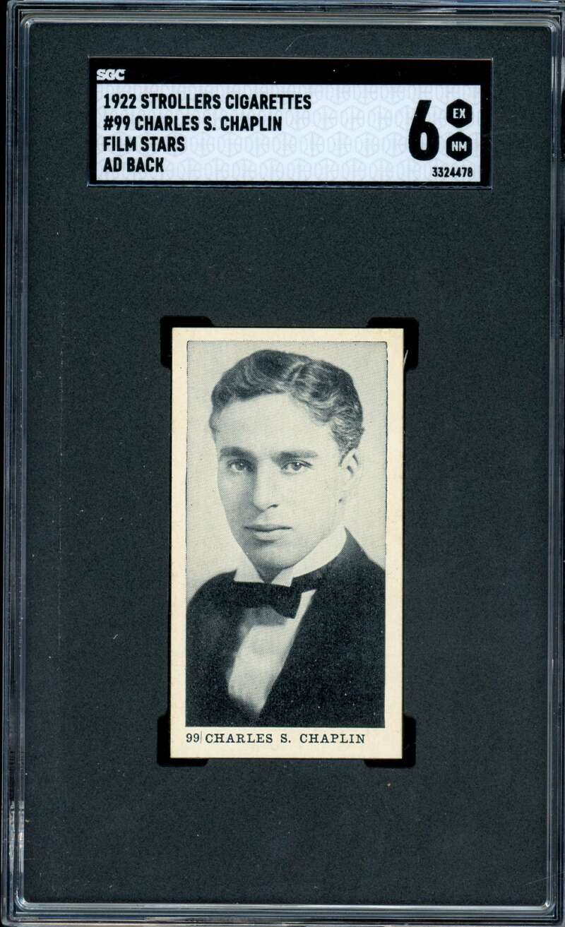 Charlie Chaplin Card 1922 Strollers Cigarettes Film Stars #99 SGC 6 Image 1