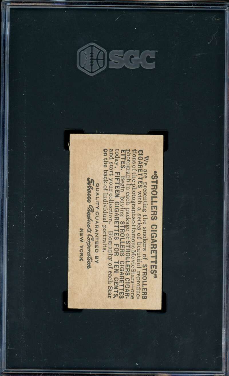 Charlie Chaplin Card 1922 Strollers Cigarettes Film Stars #99 SGC 6 Image 2
