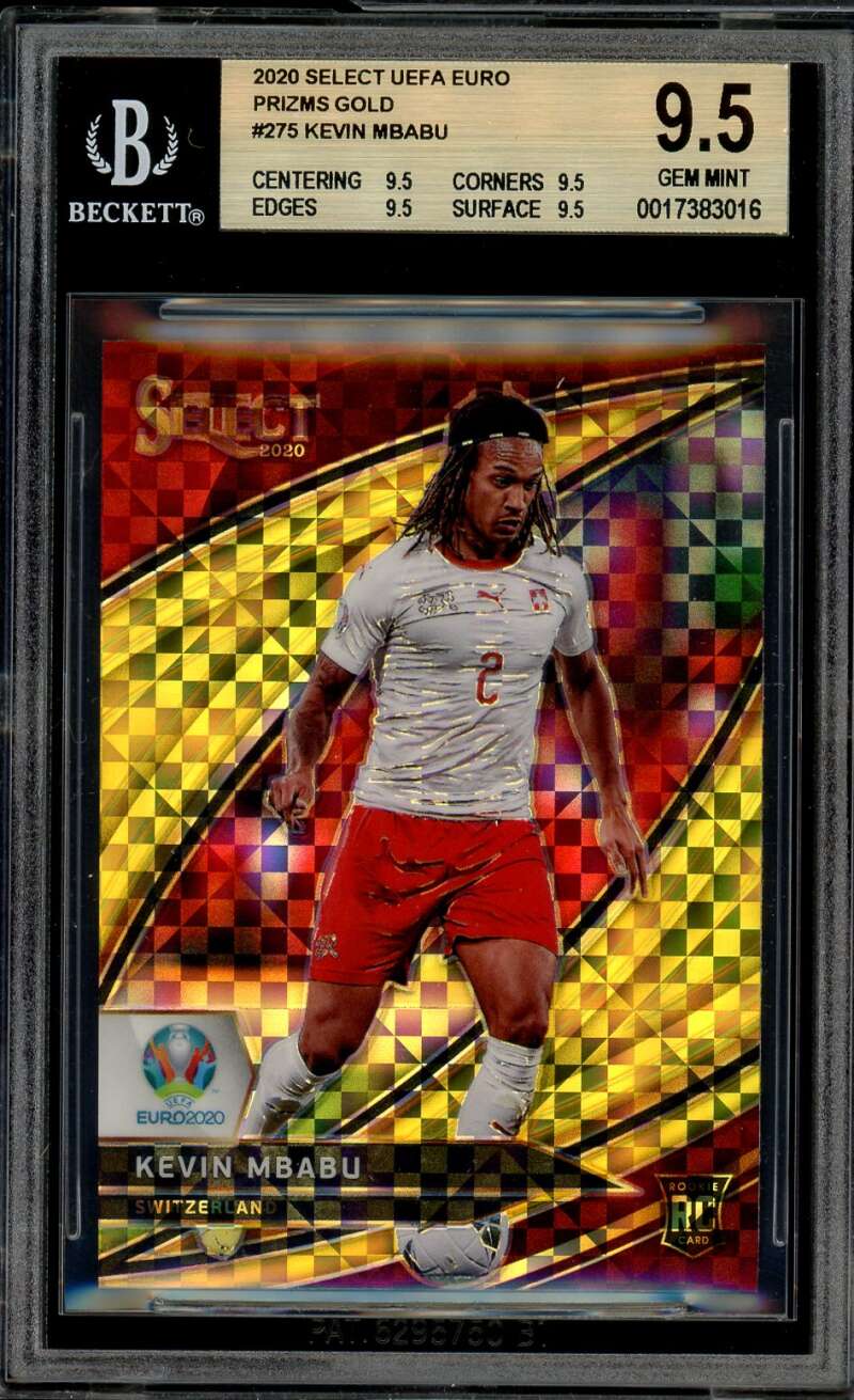Kevin Mbabu Rookie Card 2020 Select Prizms Gold (#d 4/10) (pop 1) #275 BGS 9.5 Image 1