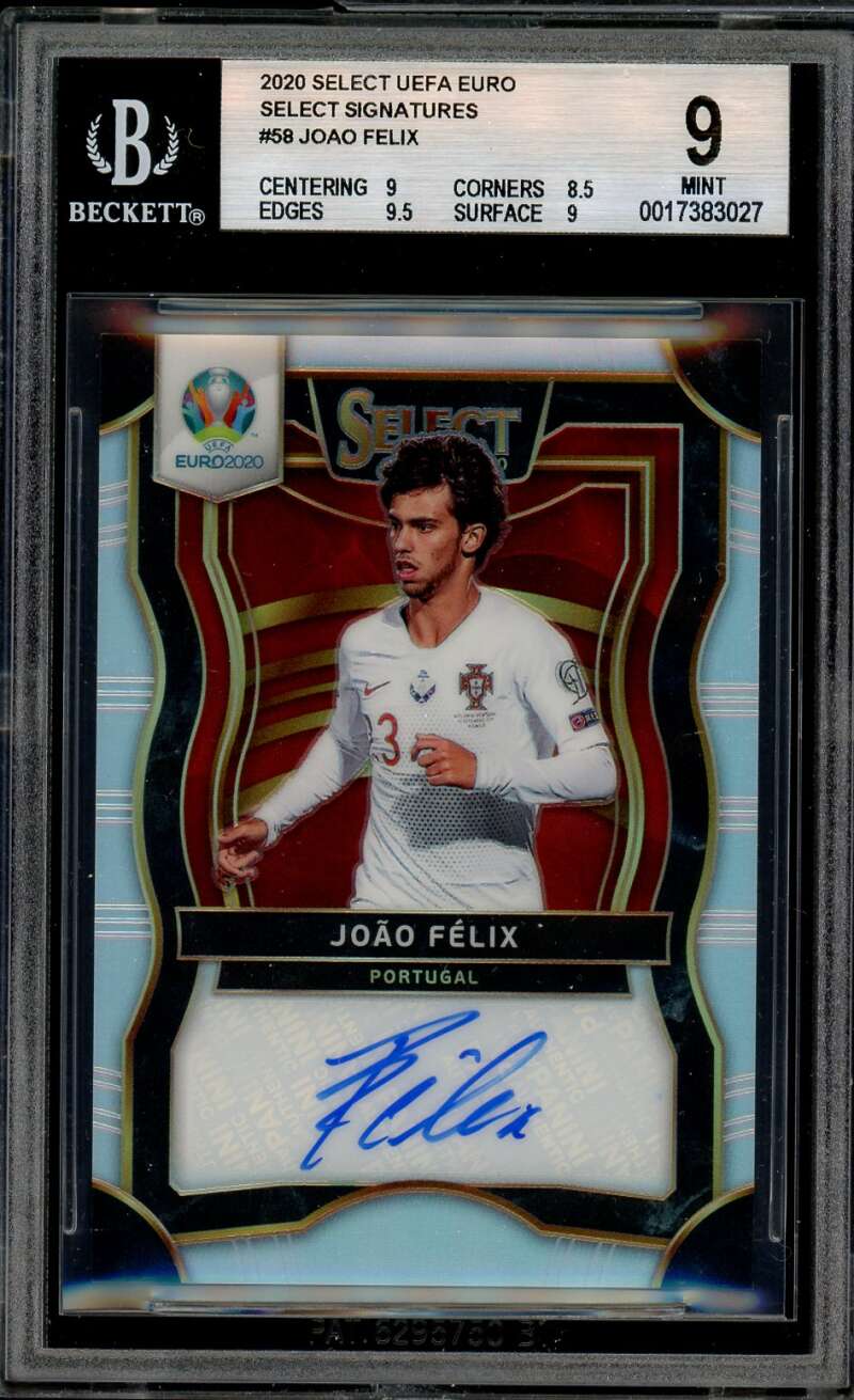 Joao Felix Card 2020 Select UDFA Euro Select Signatures #58 BGS 9 Image 1