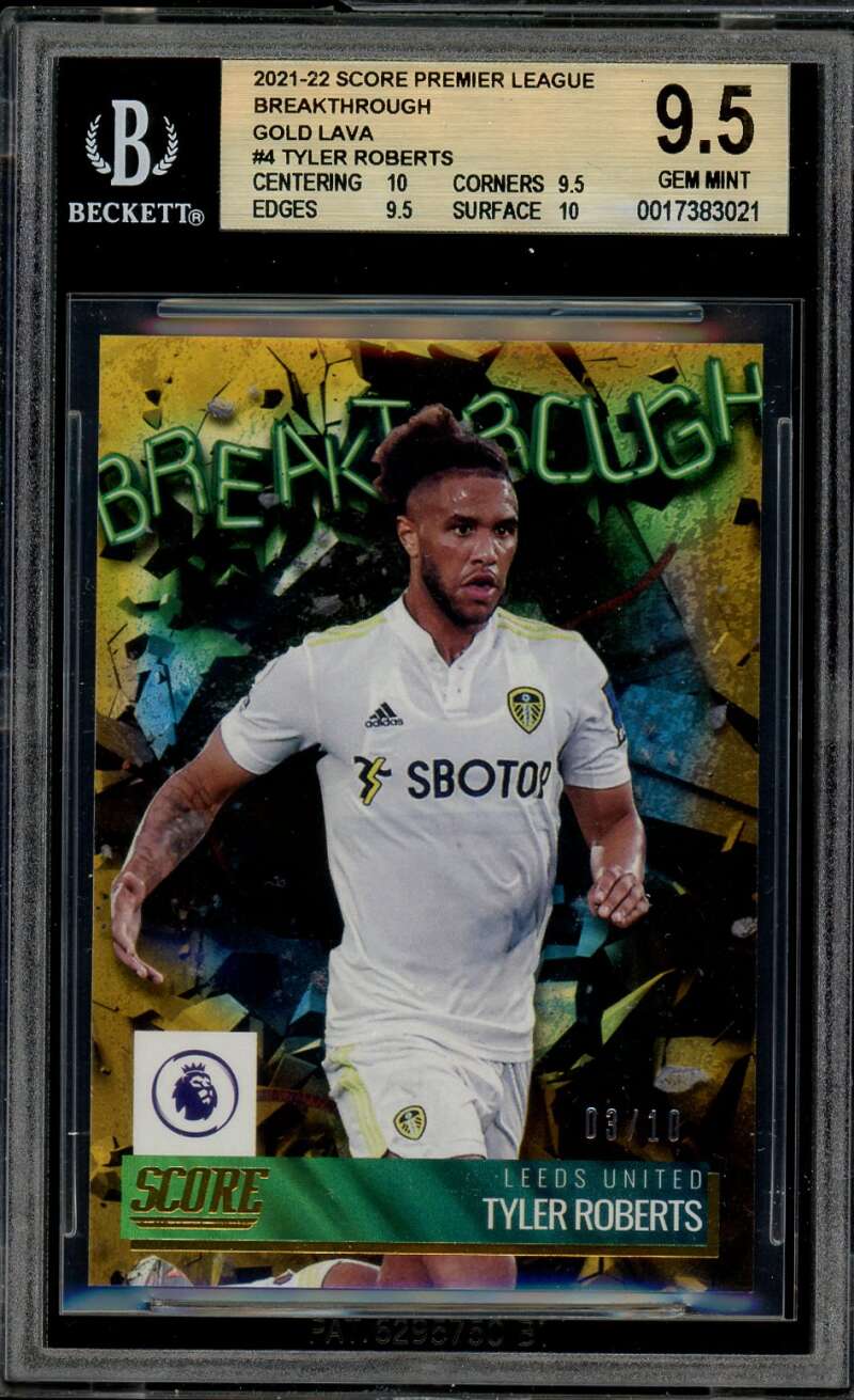 Tyler Roberts Card 2021-22 Score Premier League Gold Lava (3 of 10) #4 BGS 9.5 Image 1