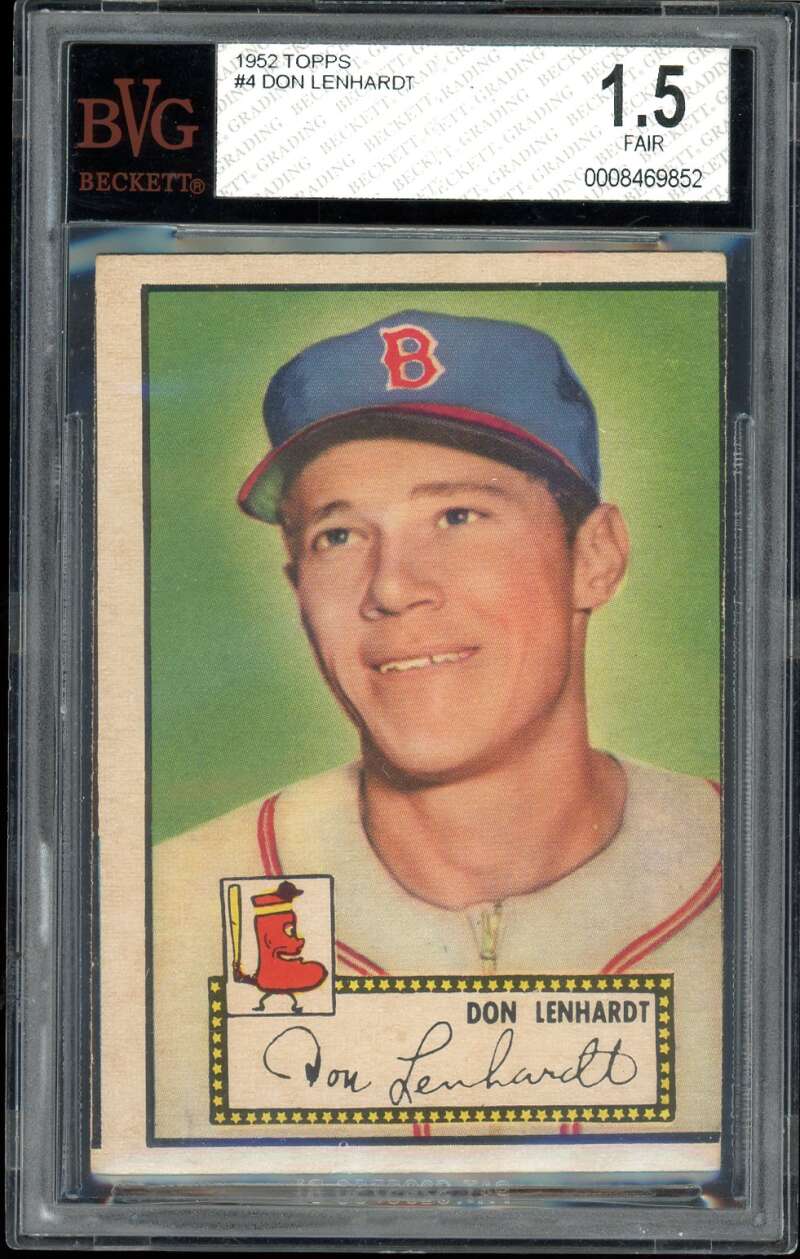Don Lenhardt Card 1952 Topps #4 BGS BVG 1.5 Image 1