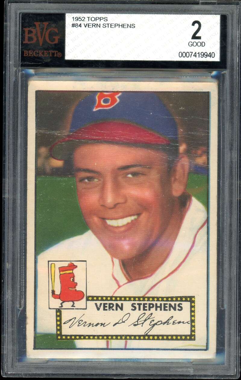 Vern Stephens Card 1952 Topps #84 BGS BVG 2 Image 1