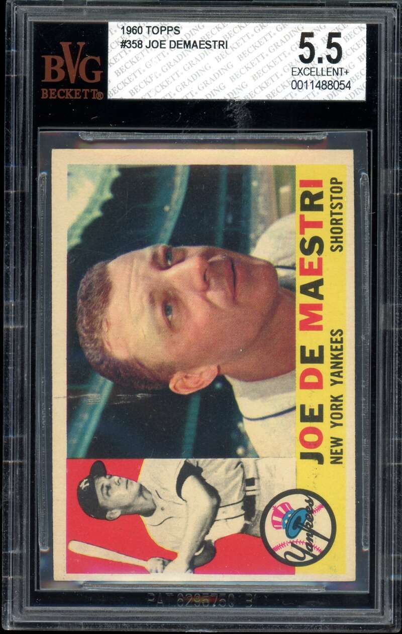 Joe DeMaestri Card 1960 Topps #358 BGS BVG 5.5 Image 1
