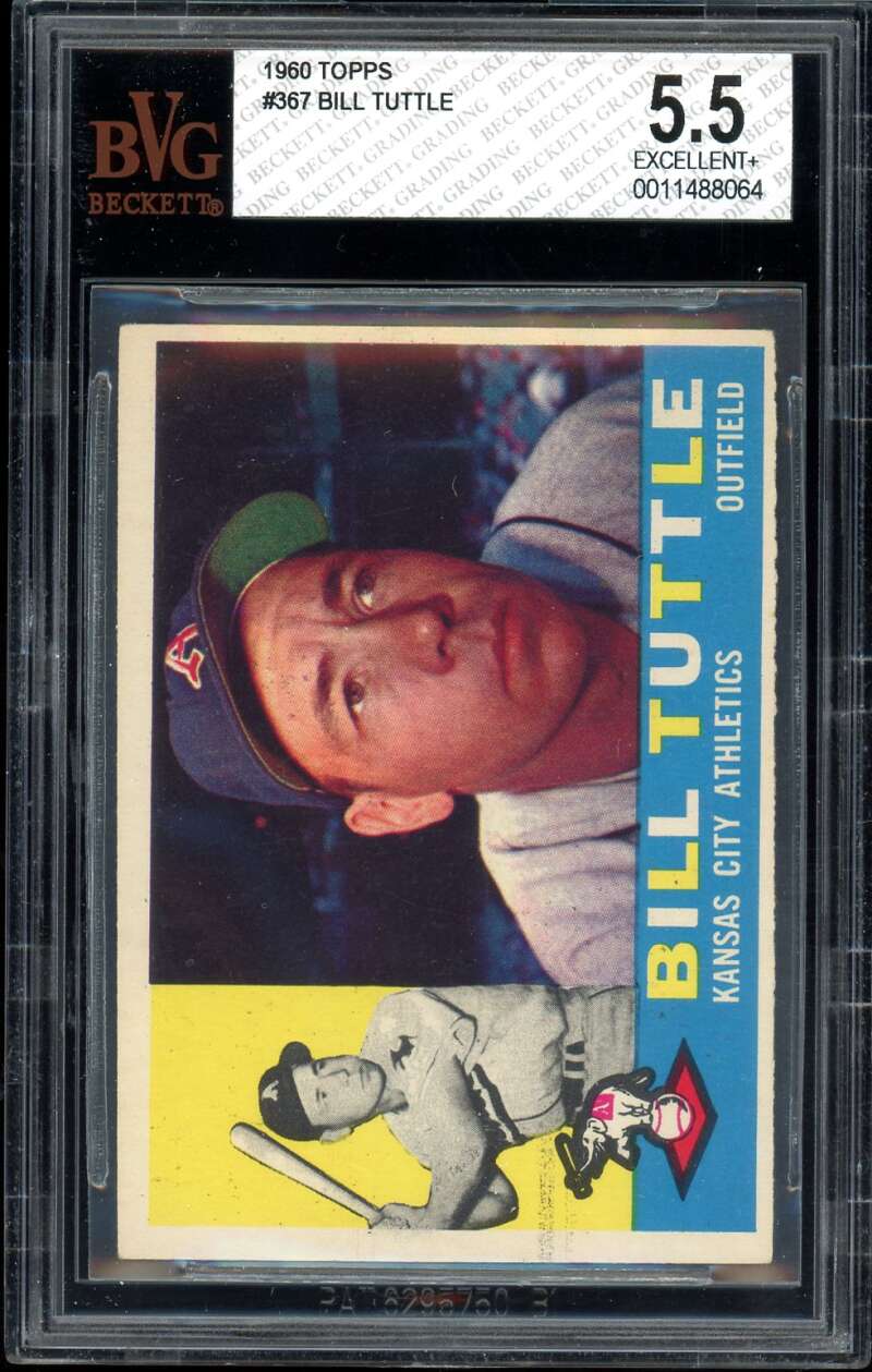 Bill Tuttle Card 1960 Topps #367 BGS BVG 5.5 Image 1
