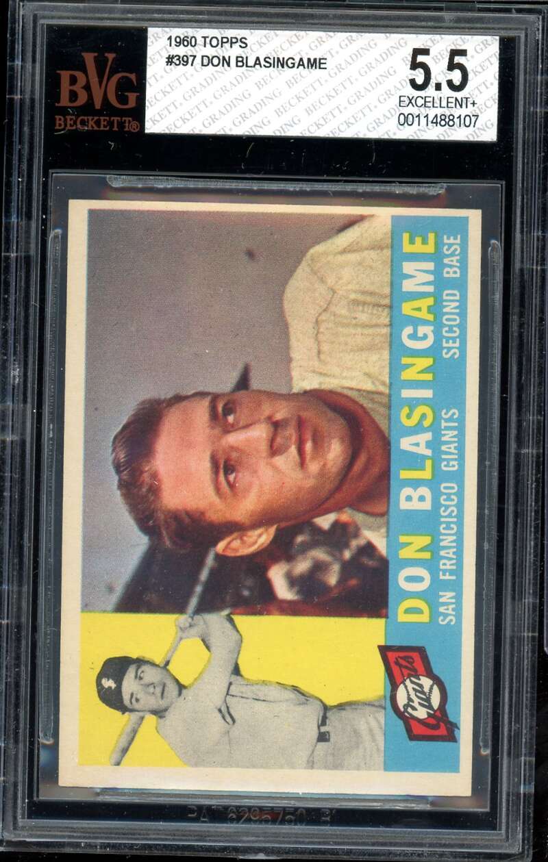 Don Blasingame Card 1960 Topps #397 BGS BVG 5.5 Image 1
